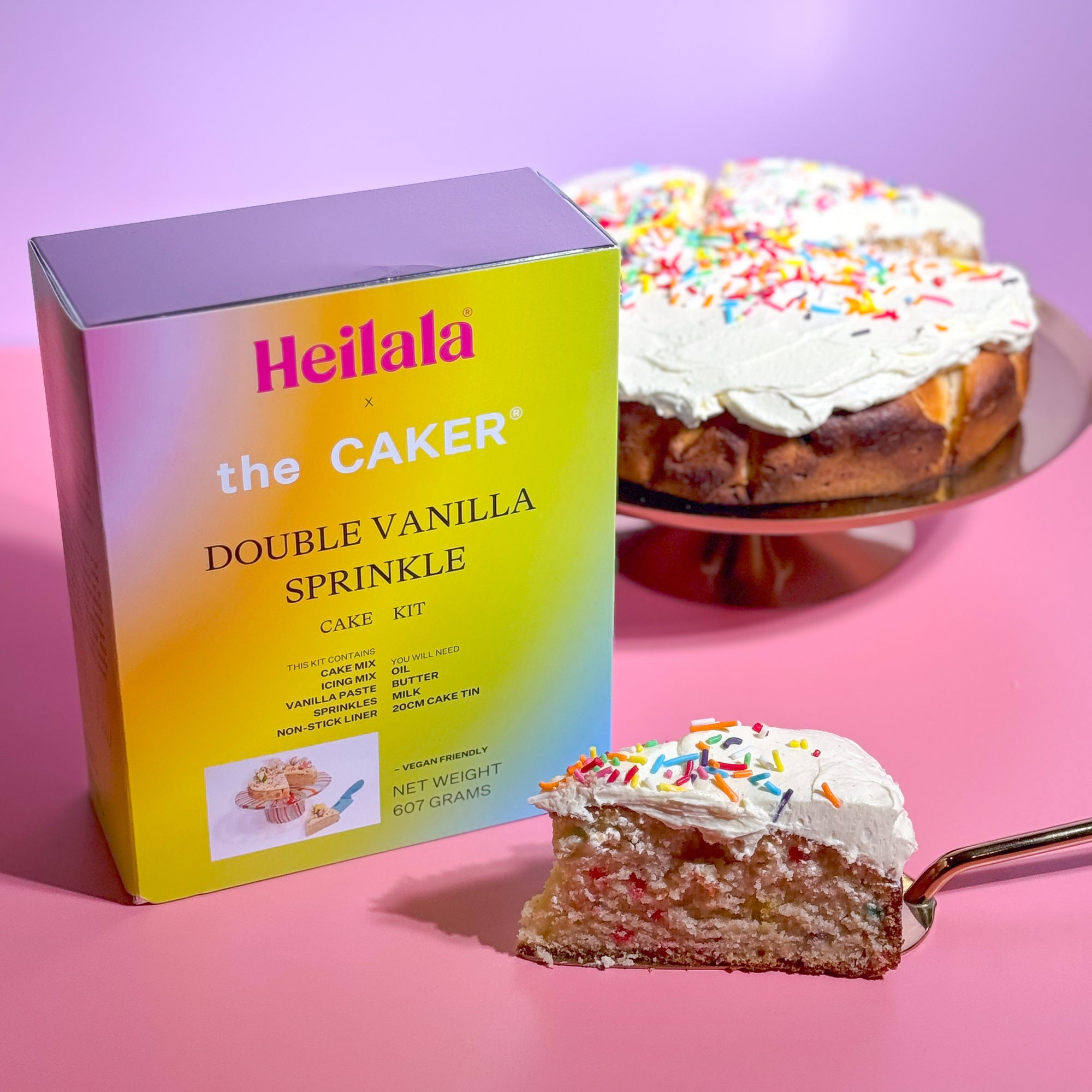 Double Vanilla Sprinkle Cake Kit Bundle